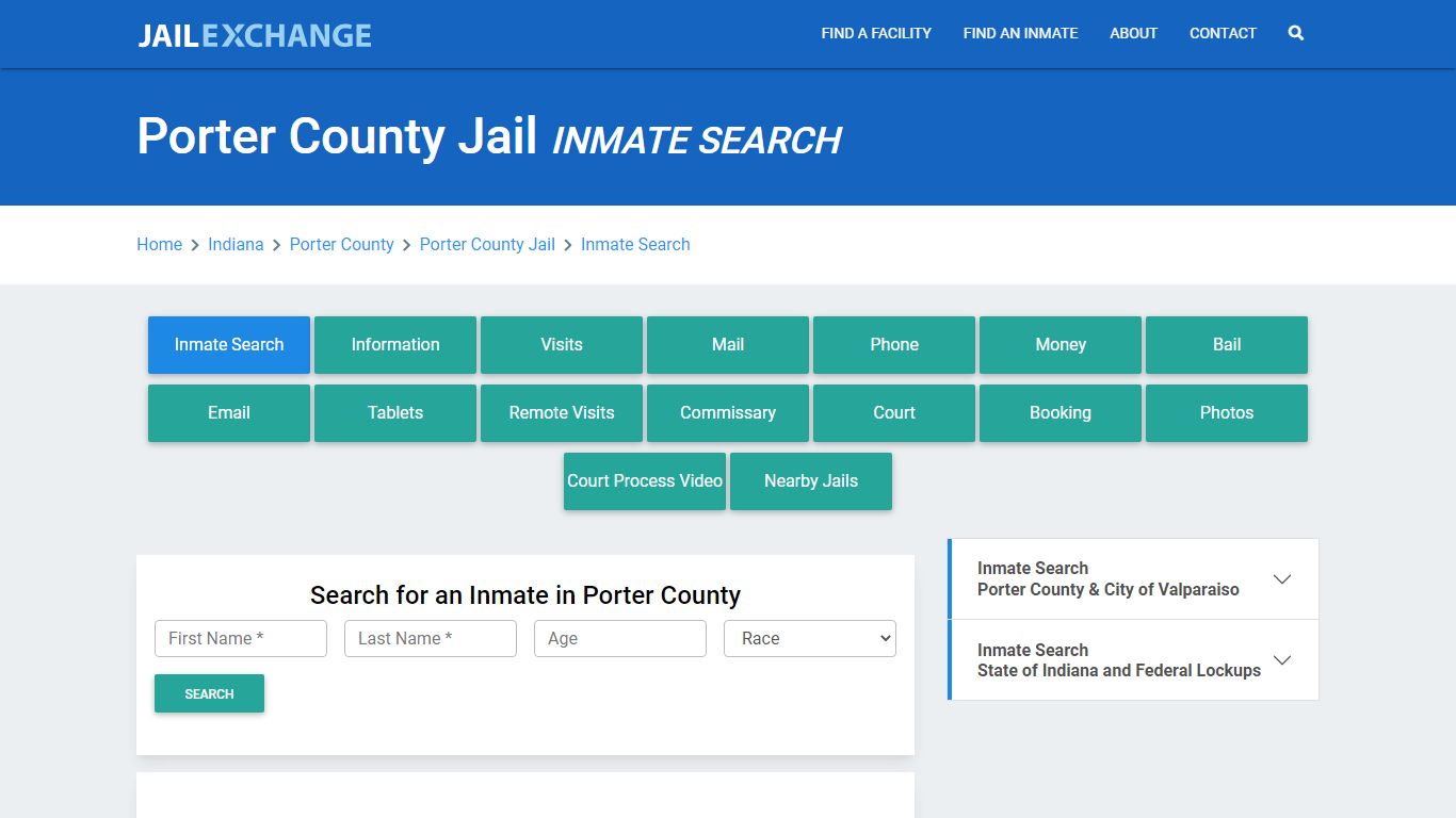 Porter County Jail, IN Inmate Search: Roster & Mugshots